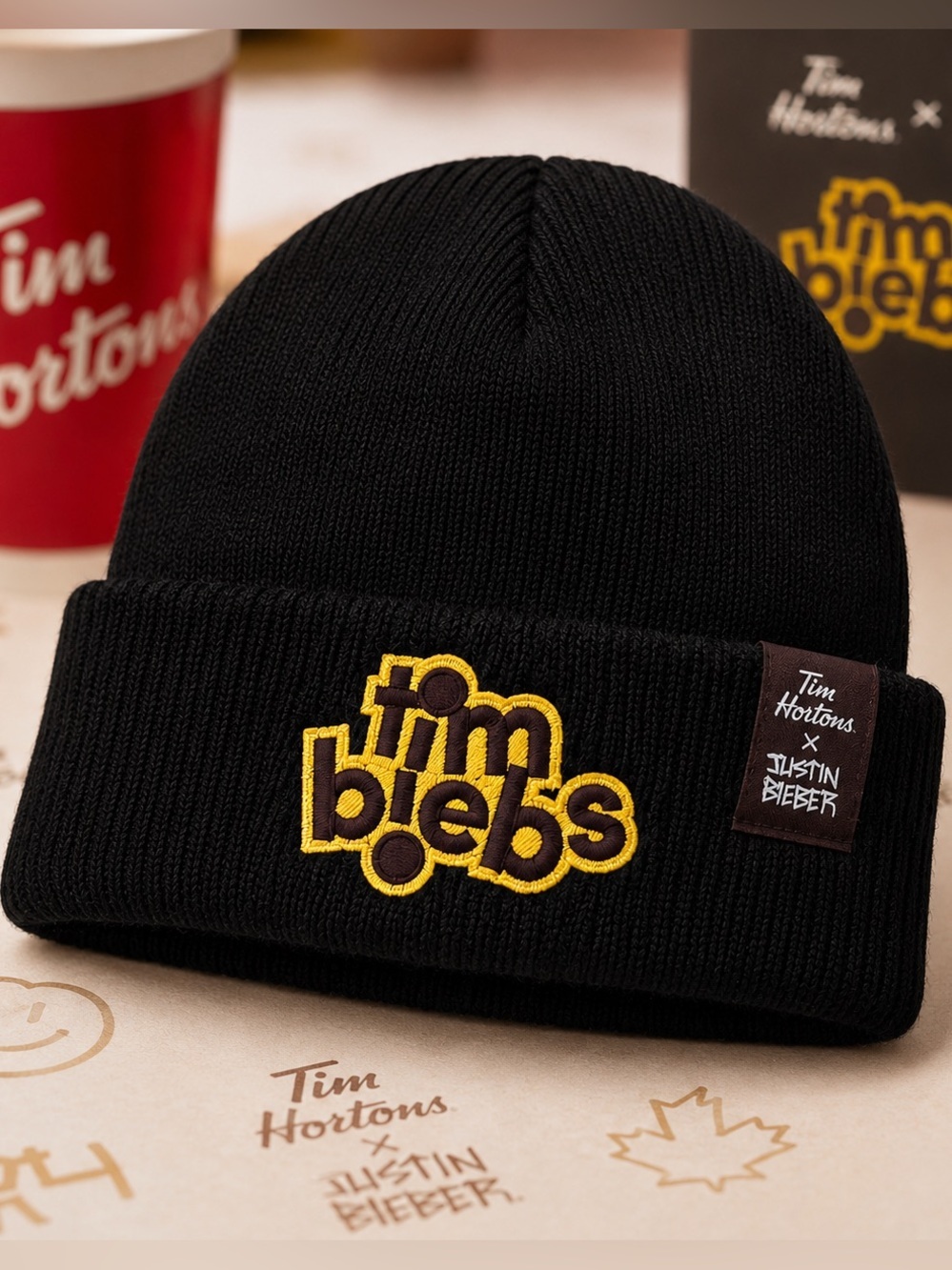 Tim Hortons x Justin Bieber TimsBiebs Beanie Tuque Sealed Limited Edition